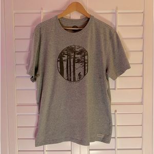 Life is Good Men’s Mountain Biker Crusher T-Shirt, Classic Fit, XL, Gray